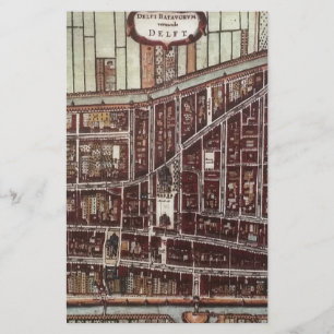 Carte de ville de Delft 1649