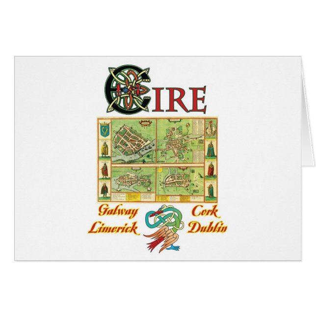 Carte de villes d'Eire (Devant horizontal)