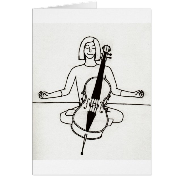 Carte de violoncelliste de zen (Devant)