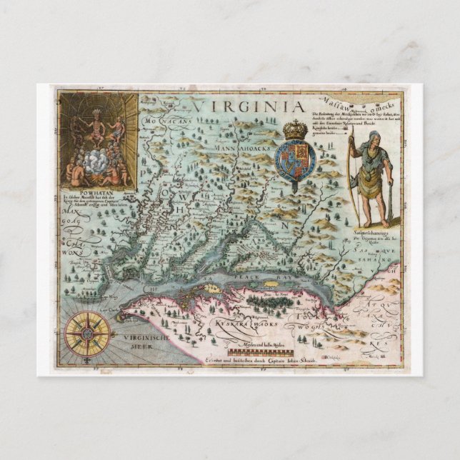 Carte de Virginie 1627 (Devant)