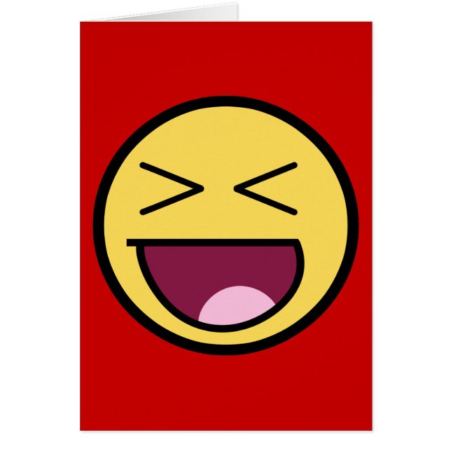 Carte de visage impressionnante heureuse (Devant)