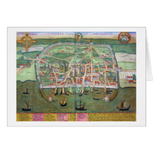 Carte de Visby, de "Civitates Orbis Terrarum" par