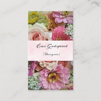 CARTE DE VISITE たくさんの花のオシャレな名刺
