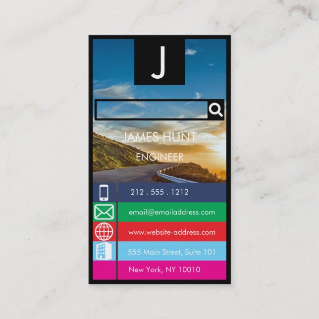 CARTE DE VISITE アンドロイド風　エンジニア名刺 (Devant)