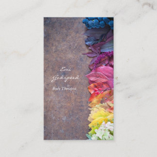 CARTE DE VISITE カラフルな葉や花のおしゃれな名刺