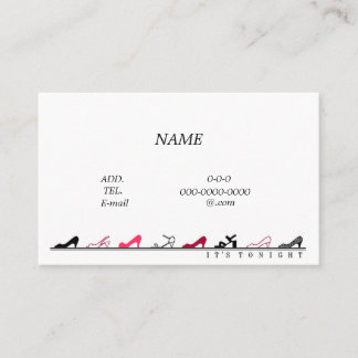 CARTE DE VISITE 文字 カスタマイズ IT’S TONIGHT 名刺