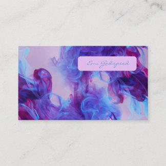 CARTE DE VISITE 青と紫のスモークデザイン