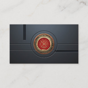 Carte De Visite [001] Vegvisir - Gold Viking Magic Runic Compass