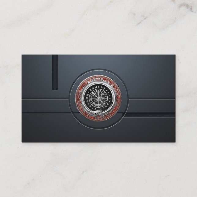 Carte De Visite [001] Vegvisir - Viking Silver Magic Runic Compass (Devant)