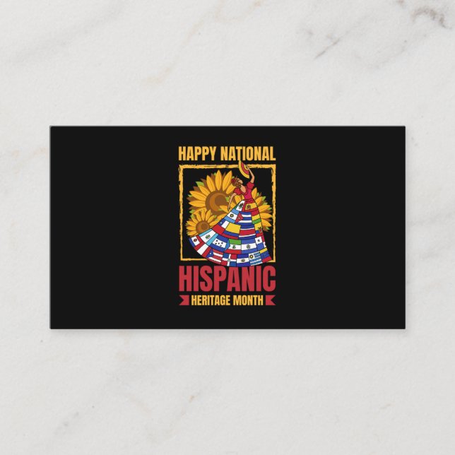 Carte De Visite 08.Patrimoine national hispanique Mois tous les pa (Devant)