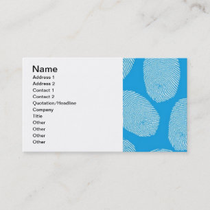 Carte De Visite 090906-enquête BLUE FINGERPRINTS DÉTECTIVE P