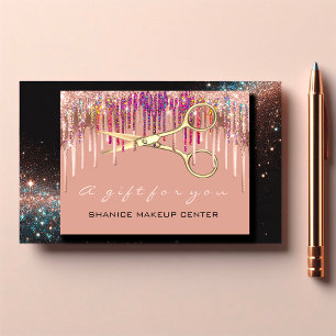 Carte De Visite 100 coiffeur de certificats-cadeaux Ciseaux dorés