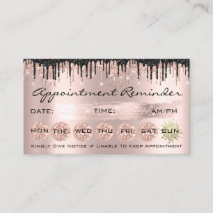 Carte De Visite 100 Lashes de rappel de rendez-vous Rose Parties s