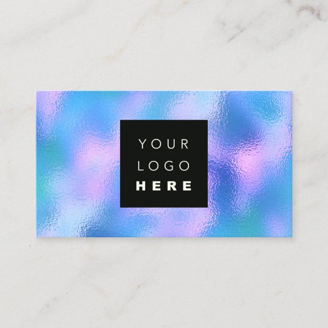 Carte De Visite 100 logo personnalisé QRCODE maquillage holographi (Devant)