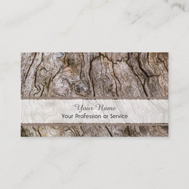 carte de visite 100% naturel bio en bois (Devant)