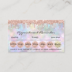 Carte De Visite 100 Rappel de rendez-vous Lash de maquillage socia