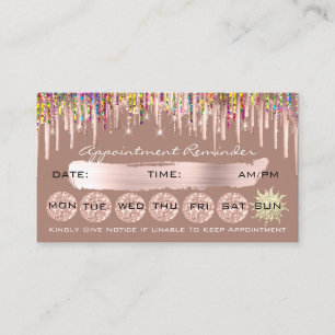 Carte De Visite 100 Rendez-vous rappel Holographe Parties scintill