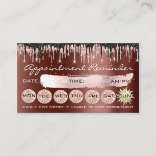 Carte De Visite 100 Rose de rappel de rendez-vous Brown de Parties