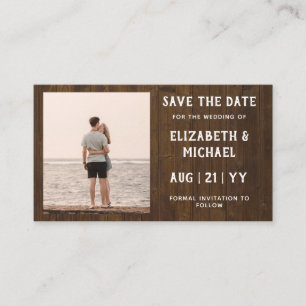 Carte De Visite 100 x BUDGET Photo Enregistrer Date Mariage en boi