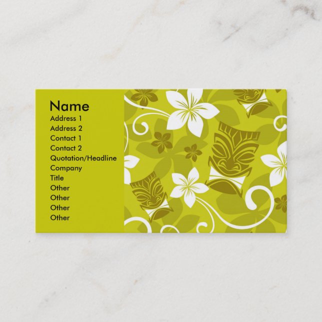 Carte De Visite 125, Nom, Adresse 1, Adresse 2, Contact 1, Co... (Devant)