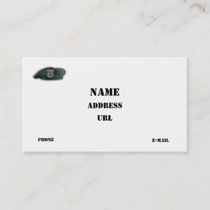 Carte De Visite 12e groupe des forces spéciales Vétérans du SFG