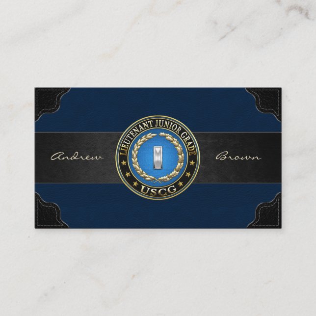 Carte De Visite [154] CG : Lieutenant (grade junior) (LTJG) (Devant)