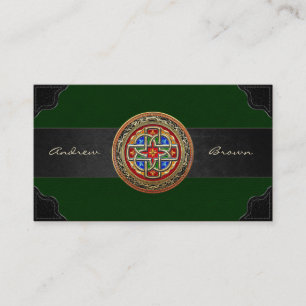 Carte De Visite [154] Croix celtique [Or+Émail]