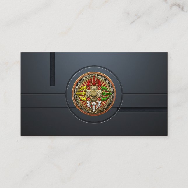 Carte De Visite [154] Tibétain Double Dorje Mandala (Devant)