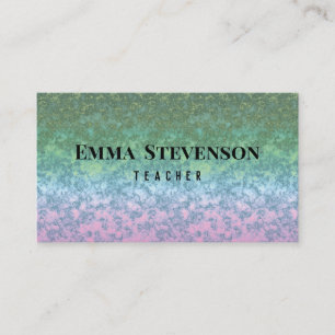 Carte De Visite 19 Rose vert, abstrait, motif, rose et vert