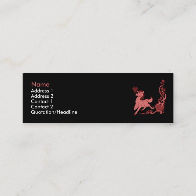 Carte de visite 1 de licorne (Devant)