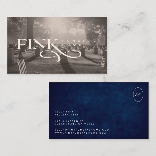 CARTE DE VISITE 1 | Fink Funeral Home (Devant / Derrière)