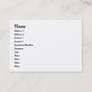 Carte de visite 2012 avec de calendrier le dos