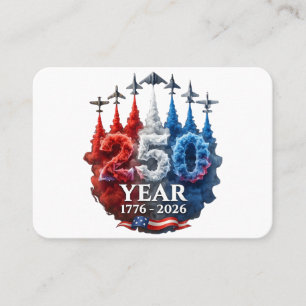 Carte De Visite 250 Ans Américain 250e USA Patriotique 4 juillet