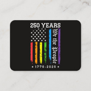 Carte De Visite 250 Ans de Drapeau de Fierté LGBT Américain 250e A