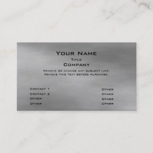 Carte de visite 2,0 en métal - argent