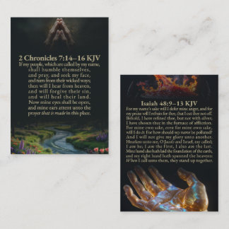 Carte De Visite 2 Chroniques 7:14-16 et Esaïe 48:9-13 Louis Segond