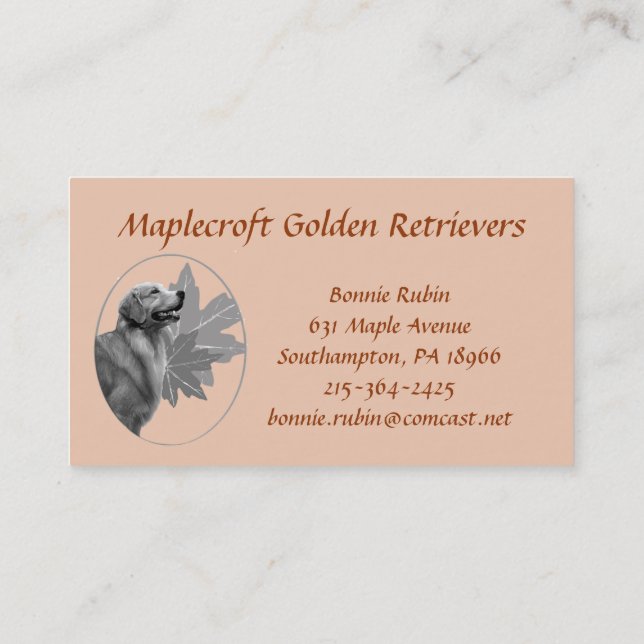 Carte de visite 2 de Maplecroft de golden (Dos)
