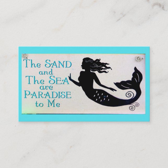 carte de visite 2 de sable et de sirène de mer (Devant)