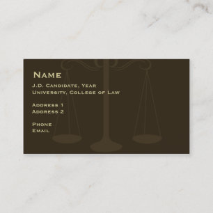 Carte de visite 2 d'étudiant en droit