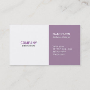 Carte De Visite 2 panneaux Lilac