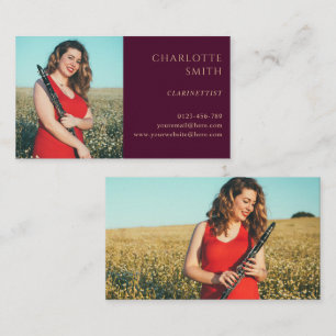 Carte De Visite 2 Photo Clarinetist Moderne Bourgogne