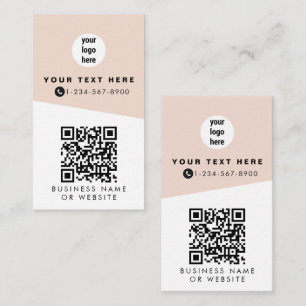 Carte De Visite 2 QR Codes 2 Logos professionnels et 2 Contacts Ro