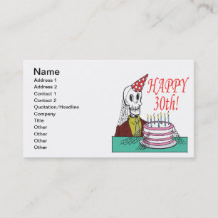 Carte De Visite 30ème heureux