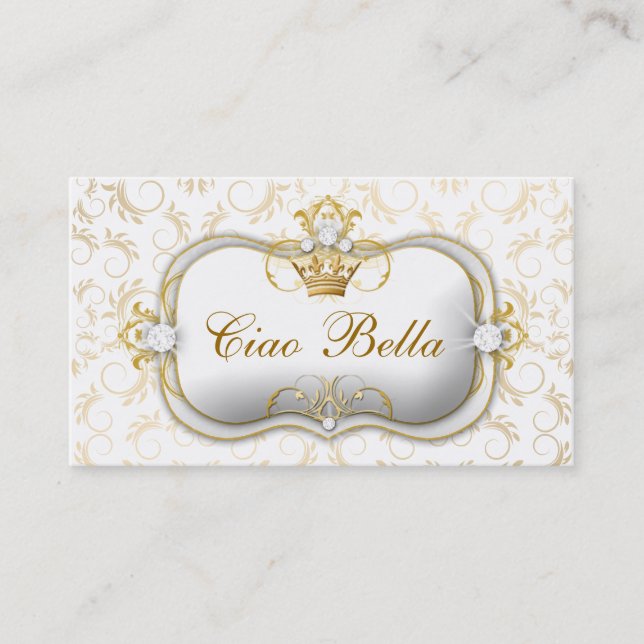Carte De Visite 311 blancs d'or de Ciao Bella devinent (Devant)