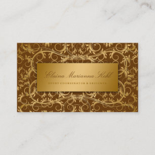 Carte De Visite 311 brun chocolat divins d'or
