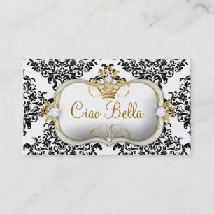 Carte De Visite 311 Ciao Bella et belle perle de damassé de Dovey