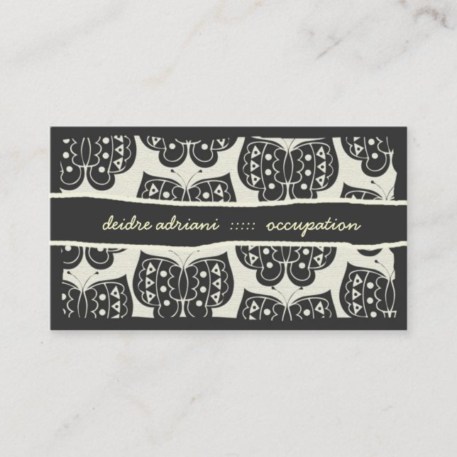 CARTE DE VISITE 311 DANS LE PAPILLON DE CIEL (Devant)