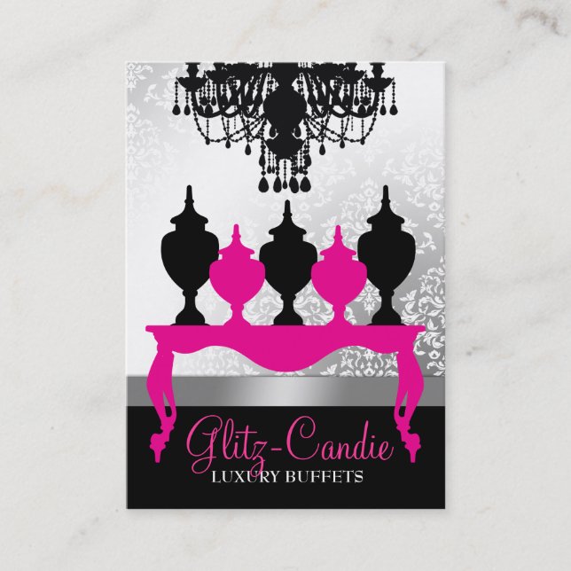 Carte De Visite 311 Glitzie Candie Table rose (Devant)