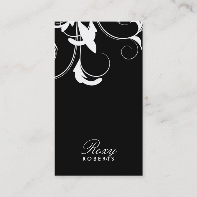 Carte De Visite 311 noirs et blancs solides de Roxy (Devant)