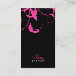 Carte De Visite 311 roses solides de Roxy et noirs